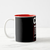 Drôle Chef Horaire Évaluer Deux Tons De Café Mug (Gauche)