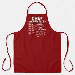 Drôle Chef Horaire Noir Rouge tablier