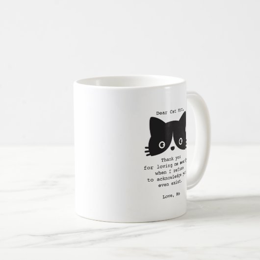 Drôle Cher Chat Maman Noir Blanc Personnalisé Mug (Devant droit)
