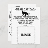 drôle Cher Chat Papa photo collage Carte de vacanc (Devant / Derrière)