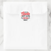 Drôle cher Père Noël ajouter nom autocollant (Sac)