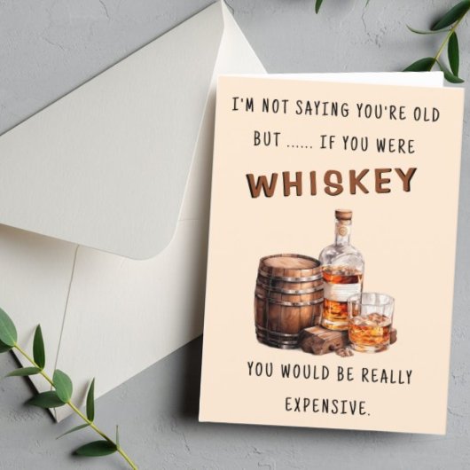 Drôle cher Whiskey carte d'anniversaire