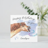 Drôle Cheval chantant Bonne Carte d'Anniversaire a (Debout devant)