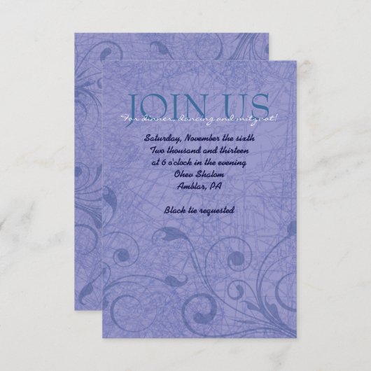 Drôle Cheval Juif Chaise Dance Carte Réception (Devant / Derrière)