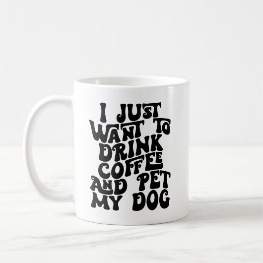 Drôle chien amoureux Mug Chien Maman Chien Papa (Gauche)