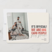 Drôle Chien Carte de Noël Ivory Joyeux Howlidays (Devant)