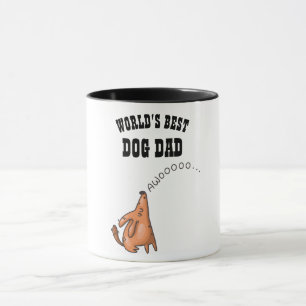 Drôle CHIEN DAD Mug - Mignonne chien hurlant dessi