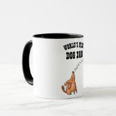 Drôle CHIEN DAD Mug - Mignonne chien hurlant dessi (Devant gauche)