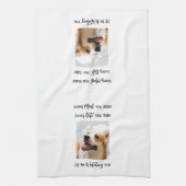 Drôle Chien Dit Photo Serviette de cuisine (Vertical)