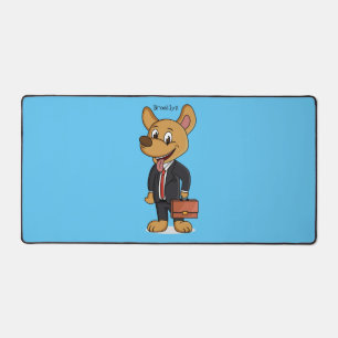 Drôle chien en costume d'entreprise dessin animé