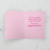 Drôle Chien habillé Comme Bunny Pâques Carte de Pâ (Intérieur)