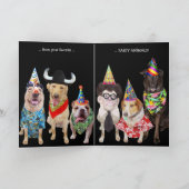 Drôle Chien/Lab Carte d'anniversaire pour Guy (Intérieur)