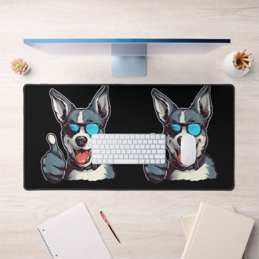 Drôle chien lunettes de soleil avec pouces vers le (Bureau 1)