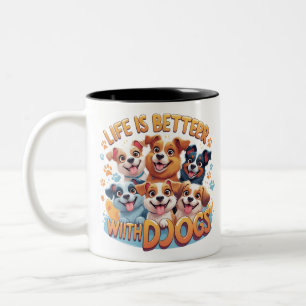 Drôle Chien Mug Amoureux de les chiens Café Cute C
