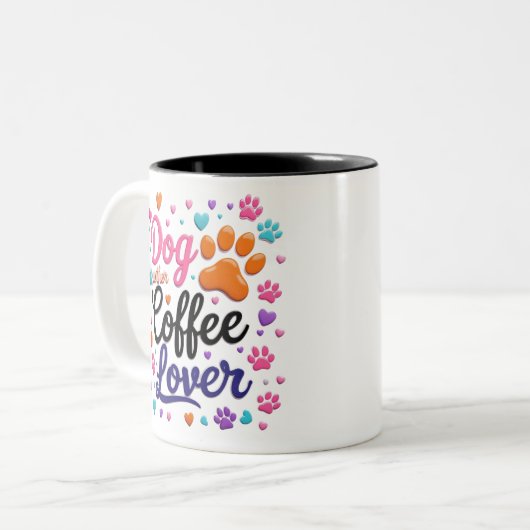 Drôle Chien Mug Envelopper Les Amateurs De Café Ca (Devant gauche)