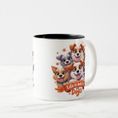 Drôle Chien Mug Wrap Chien Café Amateurs cadeau mi (Devant droit)
