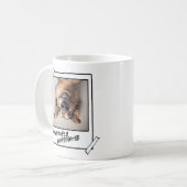 Drôle Chien Photo Mug Café Pawsitivement Caffiné (Devant gauche)