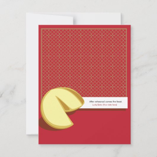 Drôle Chinois Fortune Invitation de répétition de  (Devant)