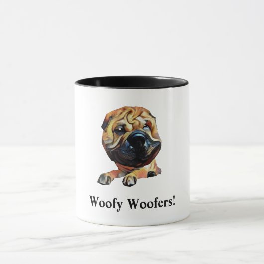 Drôle chinois Shar Pei Chien Mug (Centre)