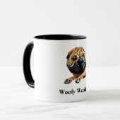 Drôle chinois Shar Pei Chien Mug (Devant gauche)