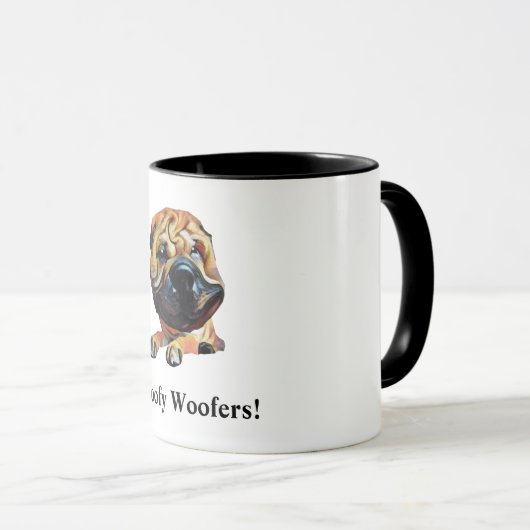 Drôle chinois Shar Pei Chien Mug (Devant droit)