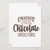 Drôle Chocolat Amant Cadeau Saint Valentin Carte (Devant / Derrière)