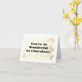 Drôle Chocolat et vous Compliez Carte de Voeux (Fleur jaune)