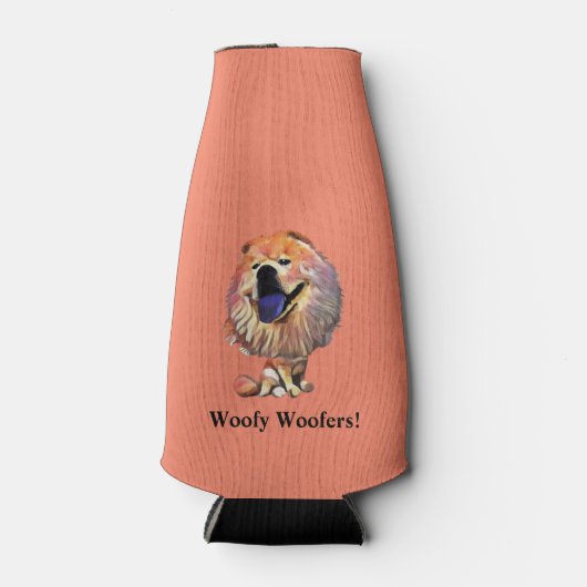 Drôle Chow Chow Chien Glacière de bouteille (Devant)