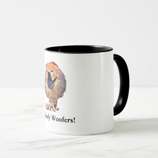 Drôle Chow Chow Chien Mug (Devant droit)