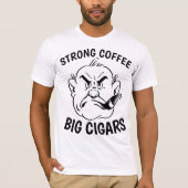 Drôle CIGAR & CAFÉ T-shirts hommes (Devant)