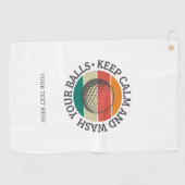 Drôle Citation Colorée Logo - Serviette de golf (Horizontal)