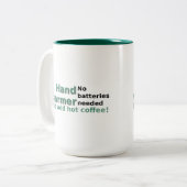 Drôle Citation de la Mug café chauffer la main (Devant gauche)