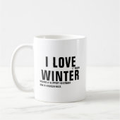 Drôle Citation Hiver Café Mug (Gauche)