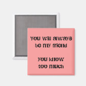 Drôle citations frigo aimants humour plaisir ami c (Recto/Verso)