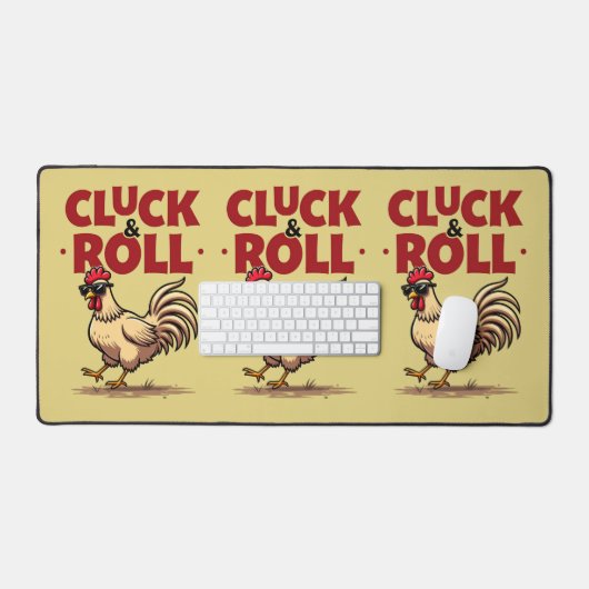 Drôle "Cluck & Roll" Cool Rooster Conception de de (Clavier et souris)