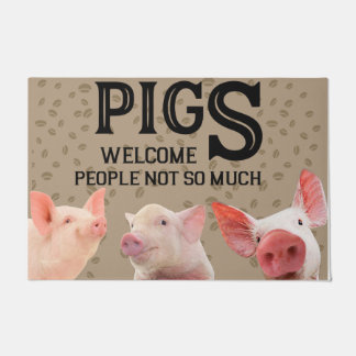 Drôle Cochon Accueil Gens Pas tant de Tapis