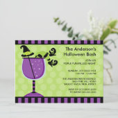 Drôle Cocktail de sorcière Invitation à la fête d' (Debout devant)