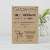 Drôle Cocktails gratuits et une Faire-part de mari (Debout devant)