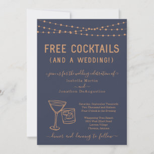 Drôle Cocktails gratuits et une Faire-part de mari