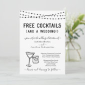 Drôle Cocktails gratuits et une Faire-part de mari (Debout devant)