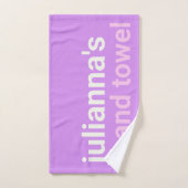 Drôle Coloré Nom Personnalisé Dorme pourpre (Serviette à main)
