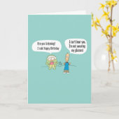 Drôle Comic Carte d'anniversaire 013 (Fleur jaune)