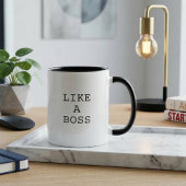 Drôle comme un patron Citation Mug Café Deux Tons