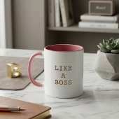 Drôle comme un patron Citation Mug Café Deux Tons