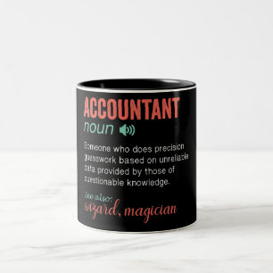 Drôle comptable Définition Mug à café à deux tons