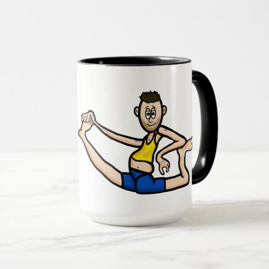 Drôle Cool mâle Yoga Mug (Devant droit)
