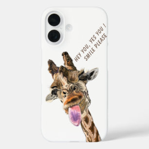 Drôle coque iphone Giraffe - Texte personnalisé