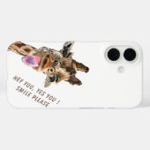 Drôle coque iphone Giraffe - Texte personnalisé (Verso (horizontal))