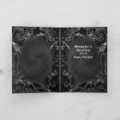 Drôle corneille gothique noir Noël Carte de vacanc (Intérieur)