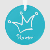 Drôle Couronne blanche + votre backgr. & texte (dos)